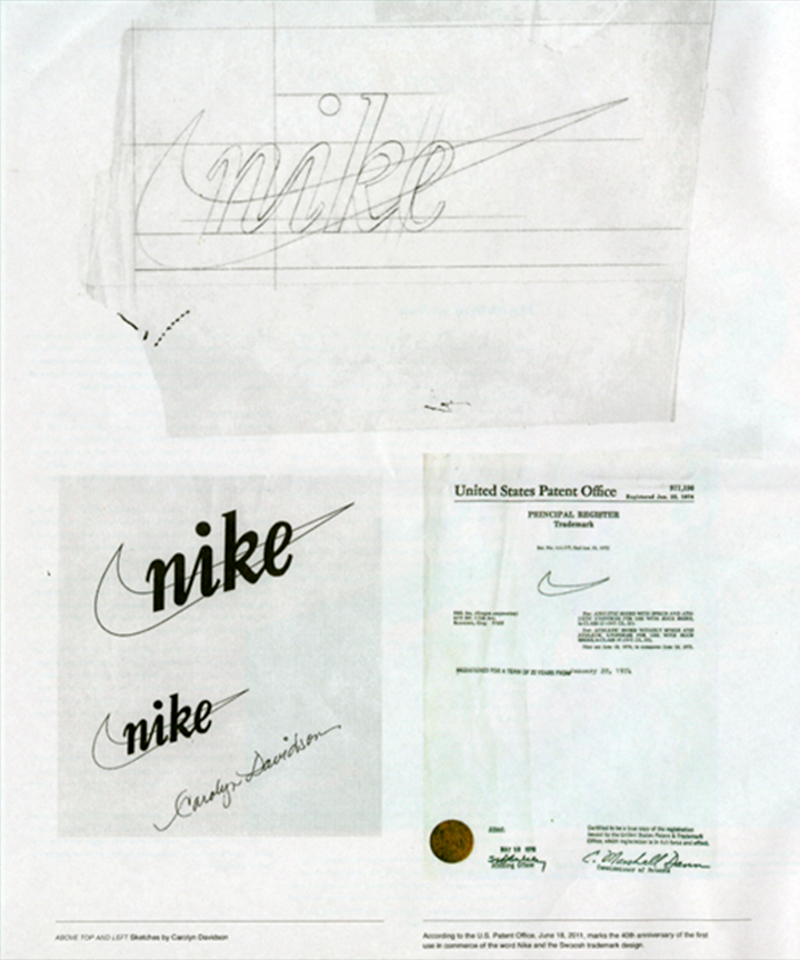 bocetos del logo de Nike